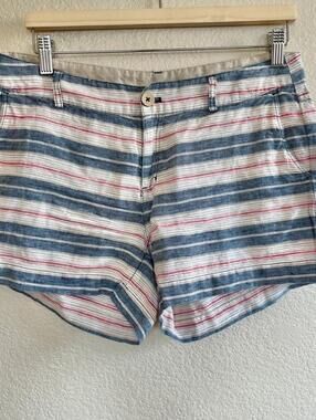 Women’s Striped linen shorts